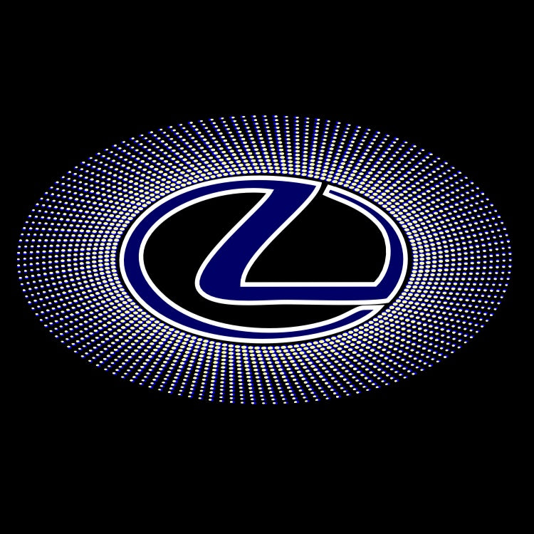 LEXUS Original-LOGO-PROJEKROTR-LEUCHTEN Nr.2202 (Menge 1 = 1 Satz/2 Türleuchten)