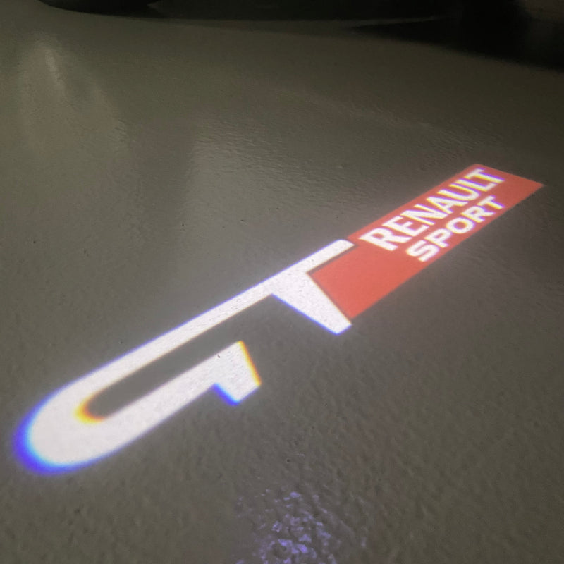 RENAULT GT LOGO PROJECTOT LIGHTS Nr.28078 (quantità 1 = 2 pellicole logo /2 luci porta) 