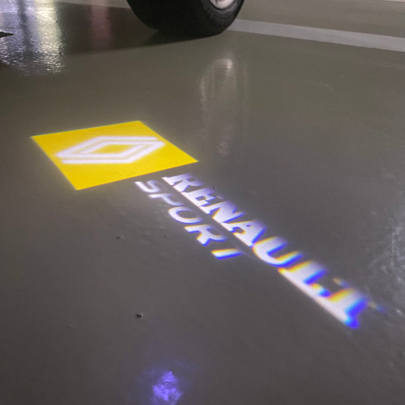 RENAULT SPORT LOGO PROJECTOT LIGHTS Nr.28074 (Menge 1 = 2 Logofolien /2 Türleuchten) 