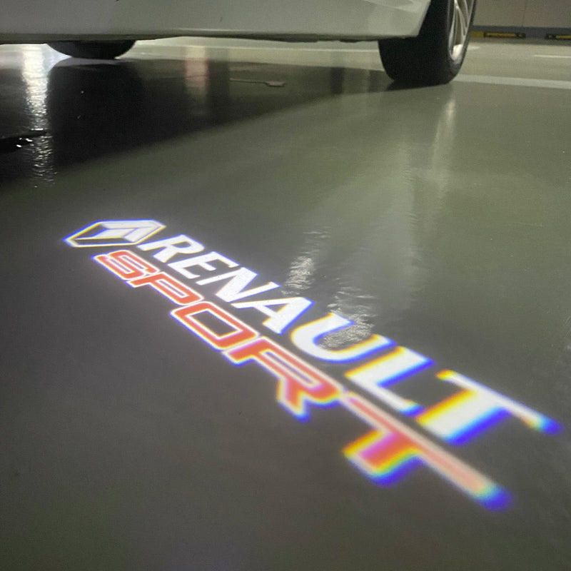 RENAULT Sport LOGO PROJECTOT LIGHTS Nr.28065 (Menge 1 = 2 Logofolien /2 Türleuchten) 