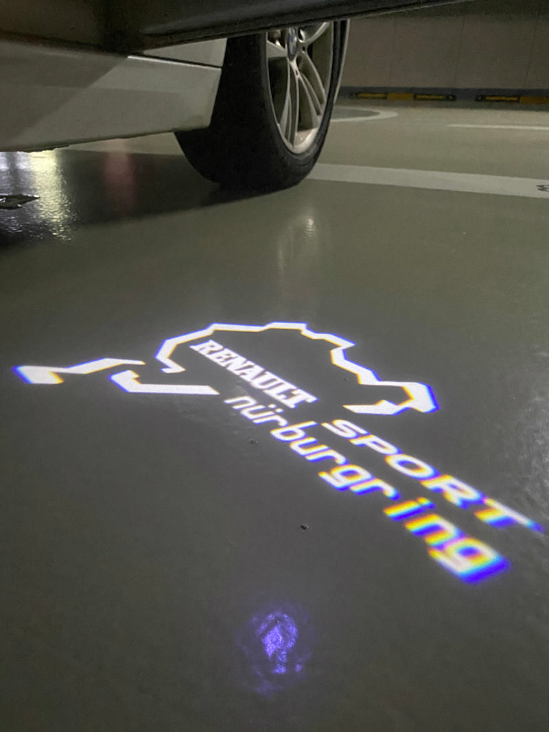 RENAULT Sport LOGO PROJECTOT LIGHTS Nr.28064 (Menge 1 = 2 Logofolien /2 Türleuchten) 