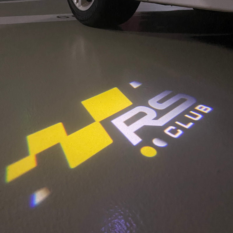 RENAULT RS LOGO PROJECTOT LIGHTS Nr.28081 (quantità 1 = 2 pellicole logo /2 luci porta) 