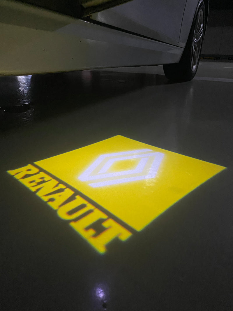 RENAULT ORIGINAL LOGO PROJECTOT LIGHTS Nr.28086 (quantity 1 = 2 Logo Films /2 door lights )