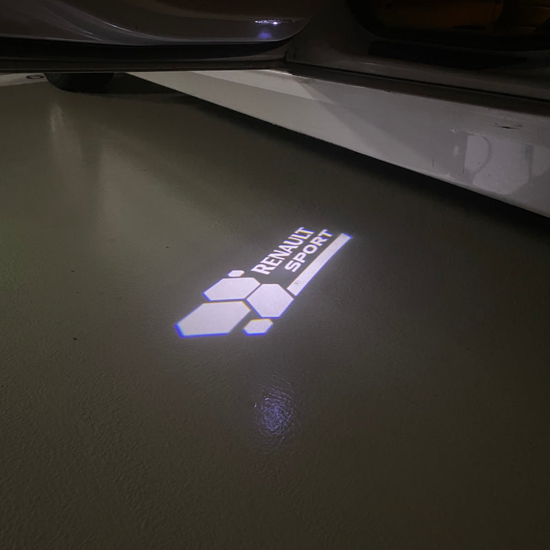 RENAULT Sport LOGO PROJECTOT LIGHTS Nr.28059 (Menge 1 = 2 Logofolien /2 Türleuchten) 