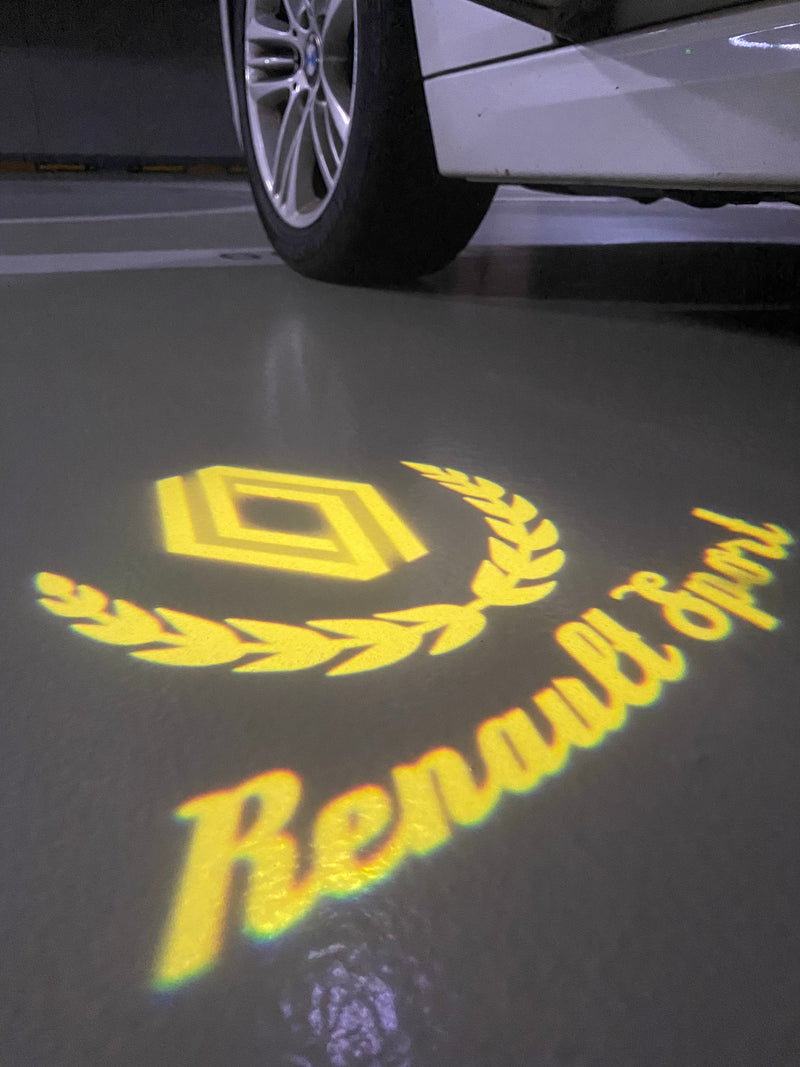 RENAULT ORIGINAL LOGO PROJECTOT LIGHTS Nr.28087 (Menge 1 = 2 Logofolien /2 Türleuchten) 