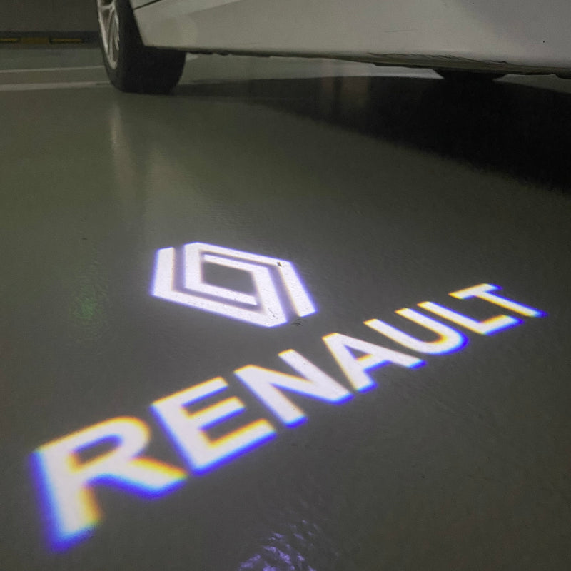 RENAULT ORIGINAL LOGO PROJECTOT LIGHTS Nr.28083 (quantità 1 = 2 pellicole logo /2 luci porta) 