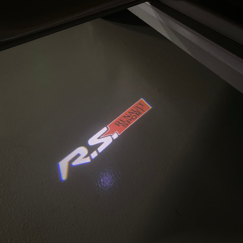 RENAULT ORIGINAL LOGO PROJECTOT LIGHTS Nr.28075 (Menge 1 = 2 Logofolien /2 Türleuchten) 