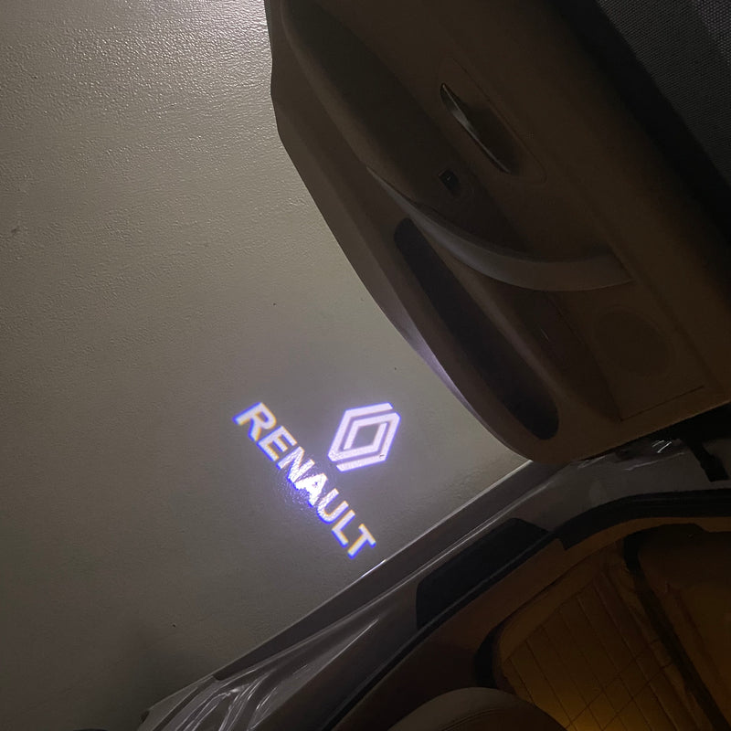 RENAULT ORIGINAL LOGO PROJECTOT LIGHTS Nr.28083 (Menge 1 = 2 Logofolien /2 Türleuchten) 