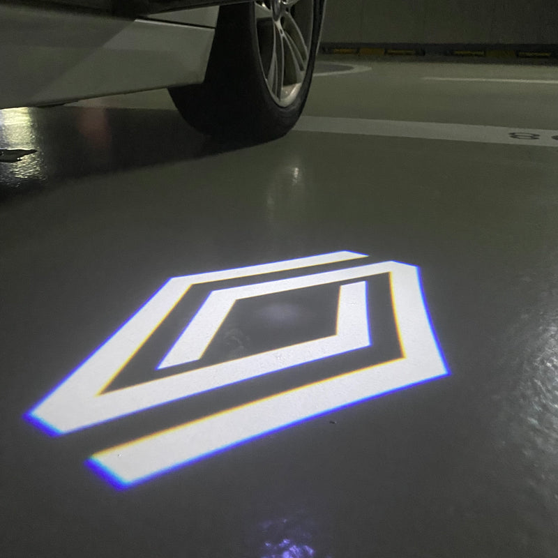 RENAULT ORIGINAL LOGO PROJECTOT LIGHTS Nr.28079 (Menge 1 = 2 Logofolien /2 Türleuchten) 