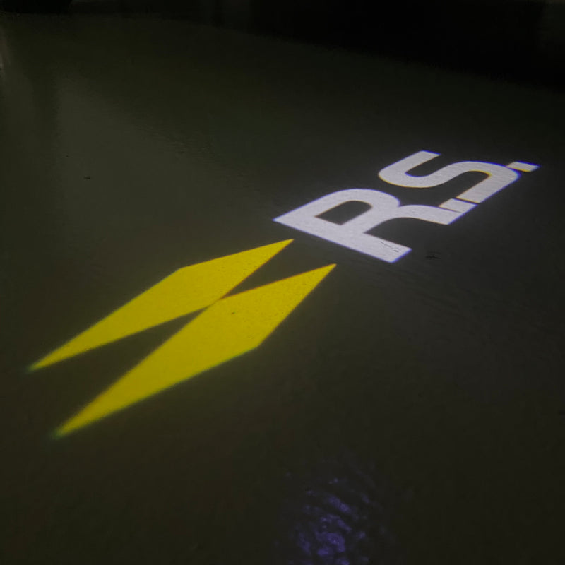 RENAULT RS LOGO PROJECTOT LIGHTS Nr.28084 (Menge 1 = 2 Logofolien /2 Türleuchten) 