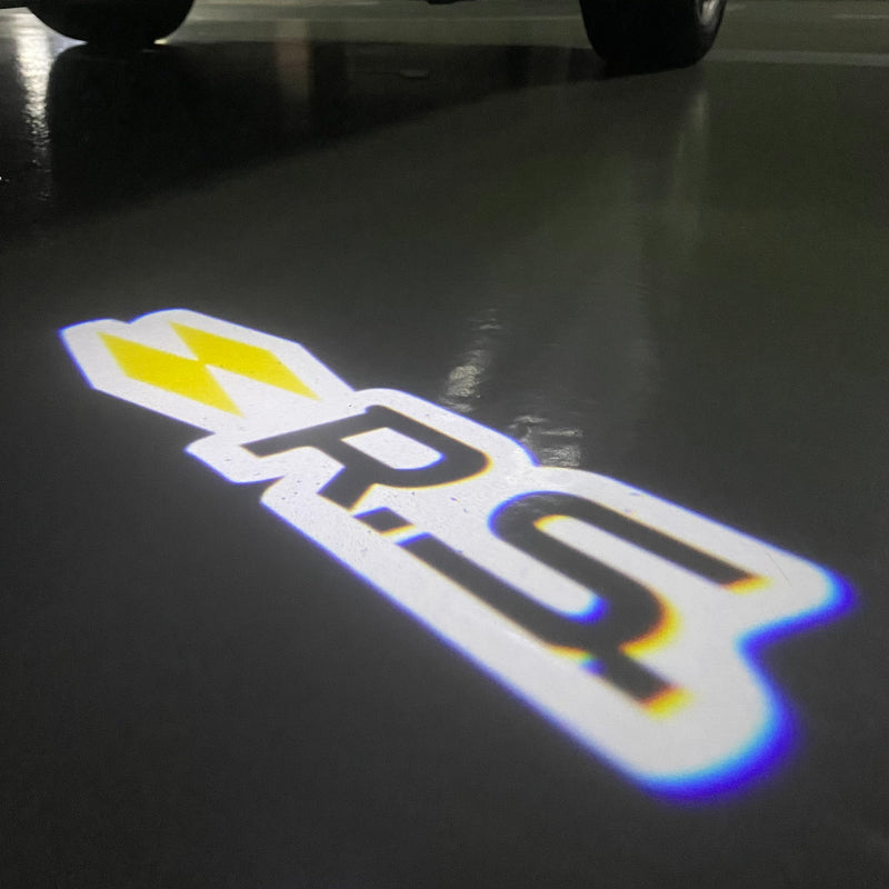 RENAULT RS LOGO PROJECTOT LIGHTS Nr.28077 (quantità 1 = 2 pellicole logo /2 luci porta) 