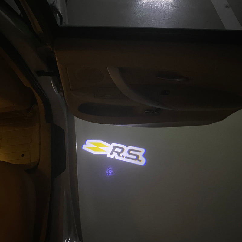 RENAULT RS LOGO PROJECTOT LIGHTS Nr.28077 (Menge 1 = 2 Logofolien /2 Türleuchten) 