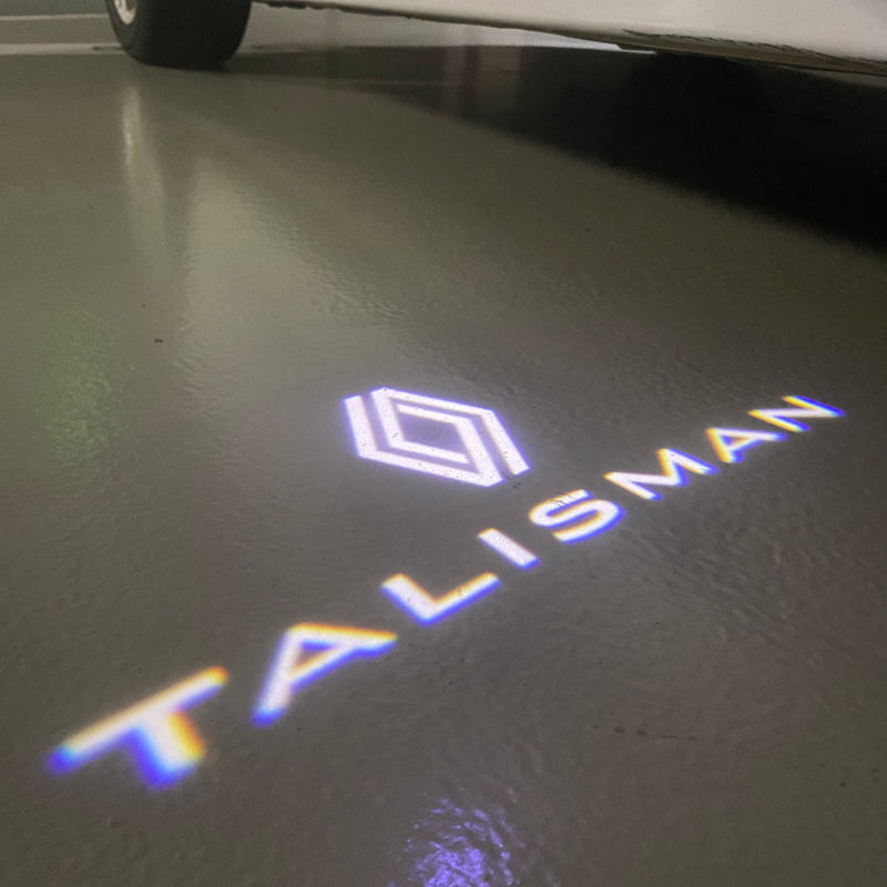 RENAULT TALISMAN LOGO PROJECTOT LIGHTS Nr.28072 (quantity 1 = 2 Logo Films /2 door lights )