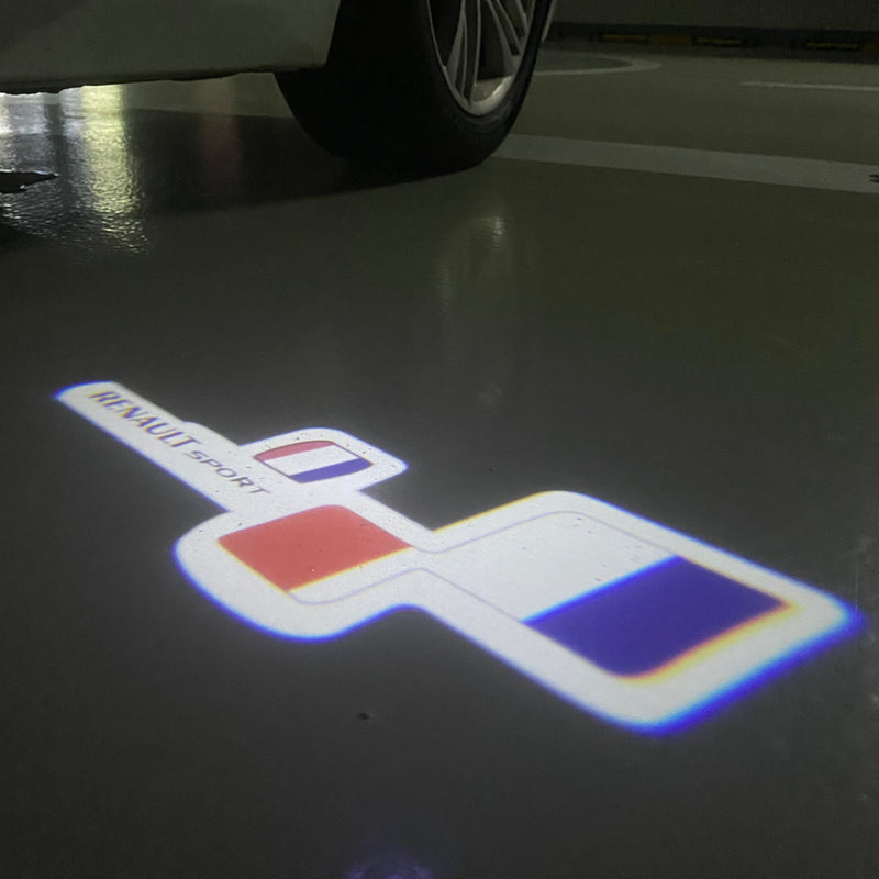 RENAULT Sport LOGO PROJECTOT LIGHTS Nr.28060 (Menge 1 = 2 Logofolien /2 Türleuchten) 