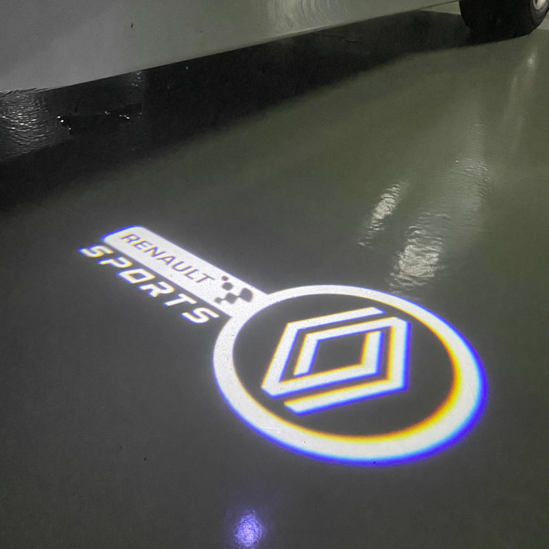 RENAULT Sport LOGO PROJECTOT LIGHTS Nr.28063 (quantità 1 = 2 pellicole logo /2 luci porta) 