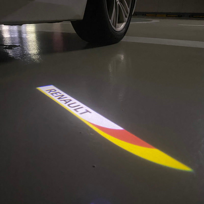 RENAULT ORIGINAL LOGO PROJECTOT LIGHTS Nr.28057 (quantità 1 = 2 pellicole logo /2 luci porta） 