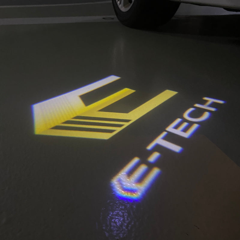 RENAULT E TECH LOGO PROJECTOT LIGHTS Nr.28080 (quantità 1 = 2 pellicole logo /2 luci porta) 