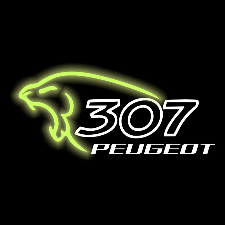 PEUGEOT ORIGINAL LOGO PROJECTOT LIGHTS Nr.30002 (Menge 1 = 2 Logofolien /2 Türleuchten） 