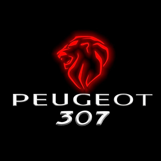 PEUGEOT ORIGINAL LOGO PROJECTOT LIGHTS Nr.30002 (Menge 1 = 2 Logofolien /2 Türleuchten） 