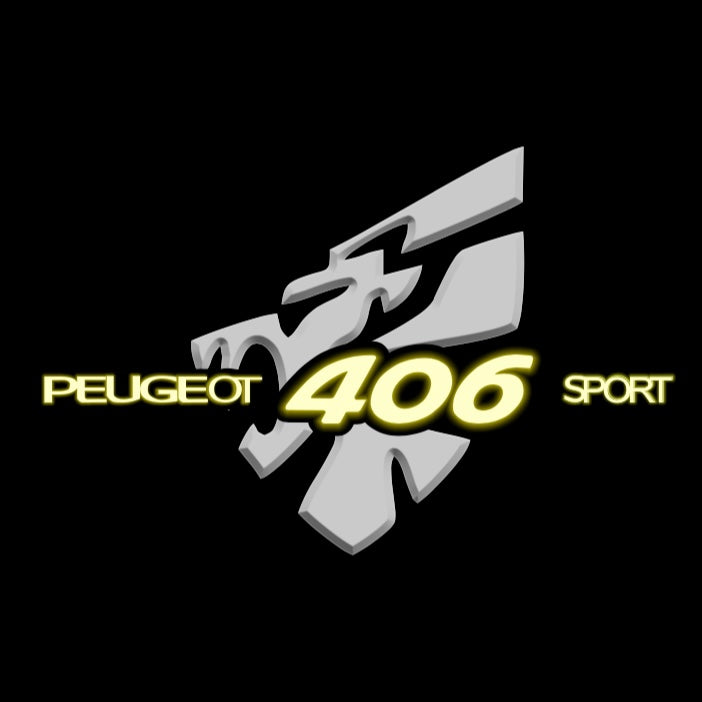 PEUGEOT ORIGINAL LOGO PROJECTOT LIGHTS Nr.30002 (Menge 1 = 2 Logofolien /2 Türleuchten） 