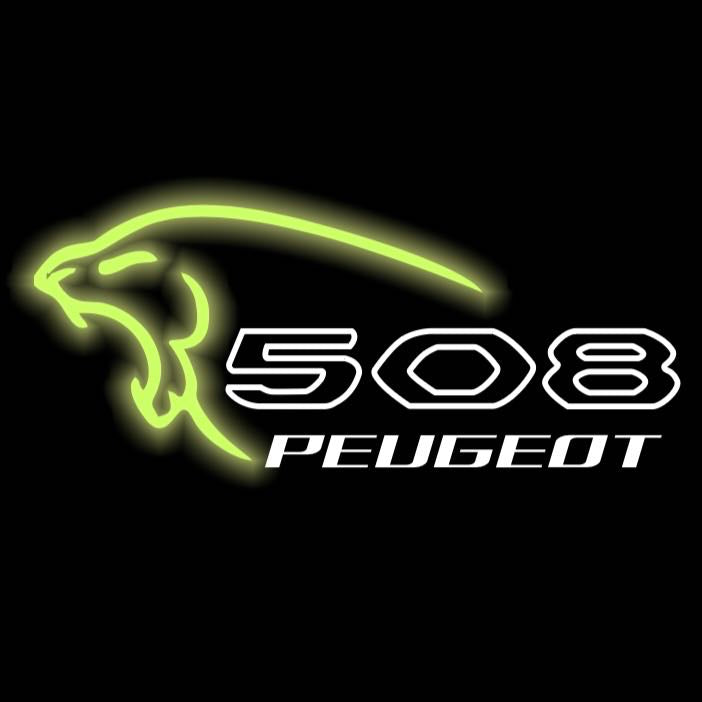 PEUGEOT ORIGINAL LOGO PROJECTOT LIGHTS Nr.30002 (Menge 1 = 2 Logofolien /2 Türleuchten） 