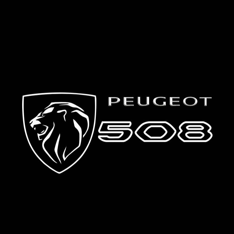 PEUGEOT ORIGINAL LOGO PROJECTOT LIGHTS Nr.30002 (Menge 1 = 2 Logofolien /2 Türleuchten） 