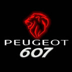 PEUGEOT 607 LOGO PROJECTOT LIGHTS    (quantity 1 = 2 Logo Films /2 door lights）Nr.30HH36
