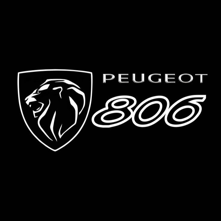 PEUGEOT ORIGINAL LOGO PROJECTOT LIGHTS Nr.30002 (Menge 1 = 2 Logofolien /2 Türleuchten） 