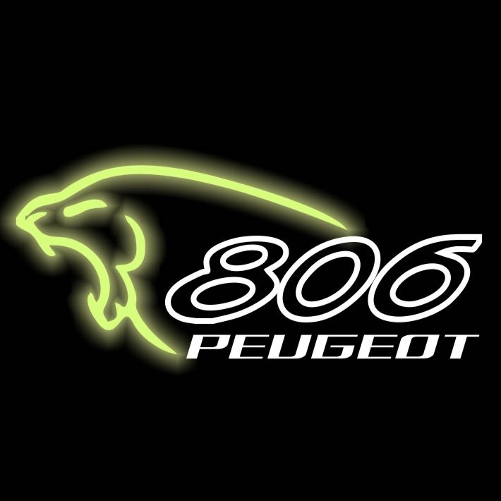 PEUGEOT ORIGINAL LOGO PROJECTOT LIGHTS Nr.30002 (Menge 1 = 2 Logofolien /2 Türleuchten） 