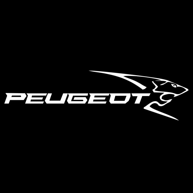 PEUGEOT ORIGINAL LOGO PROJECTOT LIGHTS Nr.30002 (Menge 1 = 2 Logofolien /2 Türleuchten） 