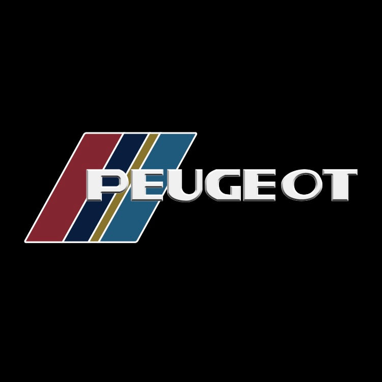 PEUGEOT ORIGINAL LOGO PROJECTOT LIGHTS Nr.30002 (Menge 1 = 2 Logofolien /2 Türleuchten） 