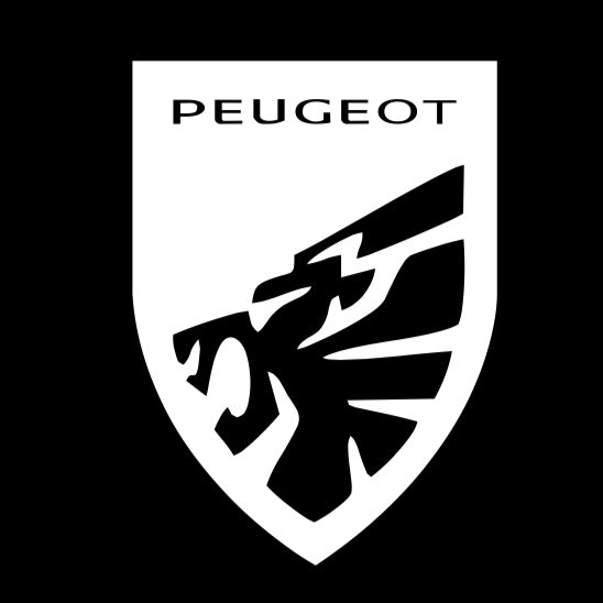 PEUGEOT ORIGINAL LOGO PROJECTOT LIGHTS Nr.30002 (Menge 1 = 2 Logofolien /2 Türleuchten） 