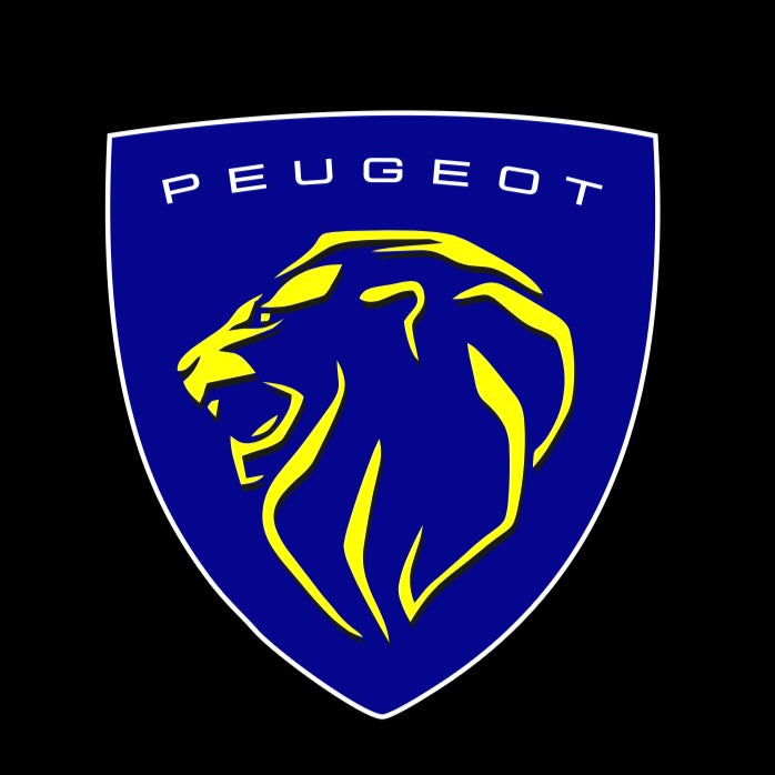 PEUGEOT ORIGINAL LOGO PROJECTOT LIGHTS Nr.30002 (quantità 1 = 2 pellicole logo /2 luci porta） 