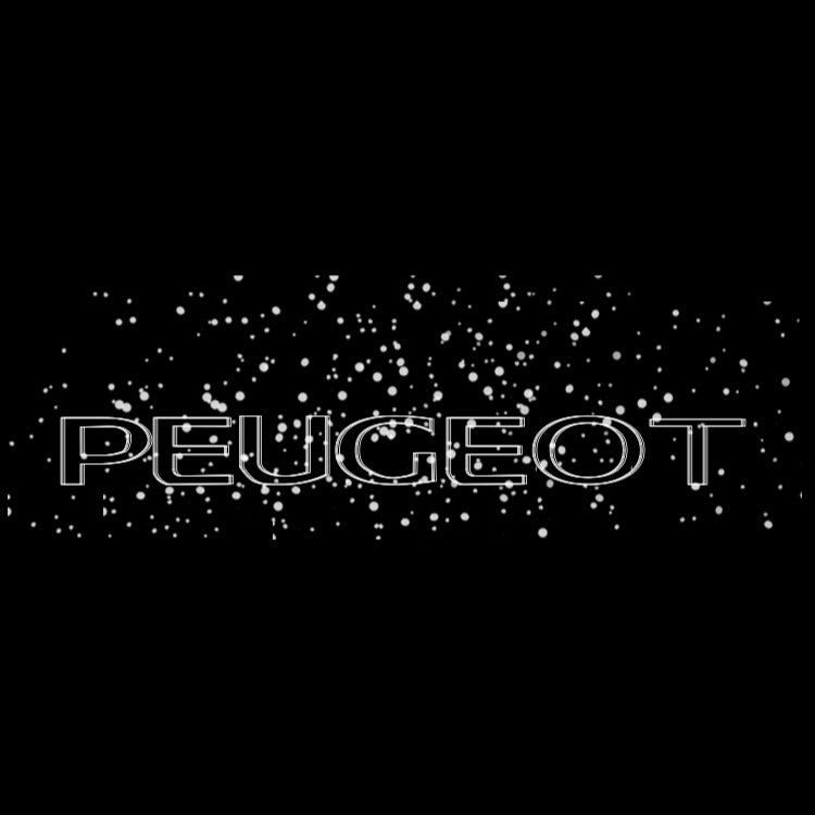 PEUGEOT ORIGINAL LOGO PROJECTOT LIGHTS Nr.30002 (quantità 1 = 2 pellicole logo /2 luci porta） 