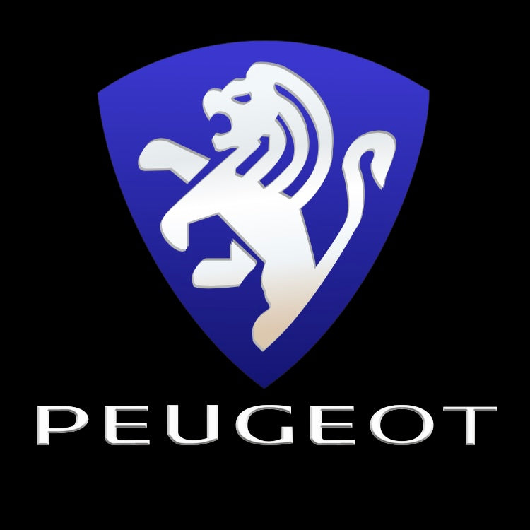 PEUGEOT ORIGINAL LOGO PROJECTOT LIGHTS Nr.30002 (Menge 1 = 2 Logofolien /2 Türleuchten） 