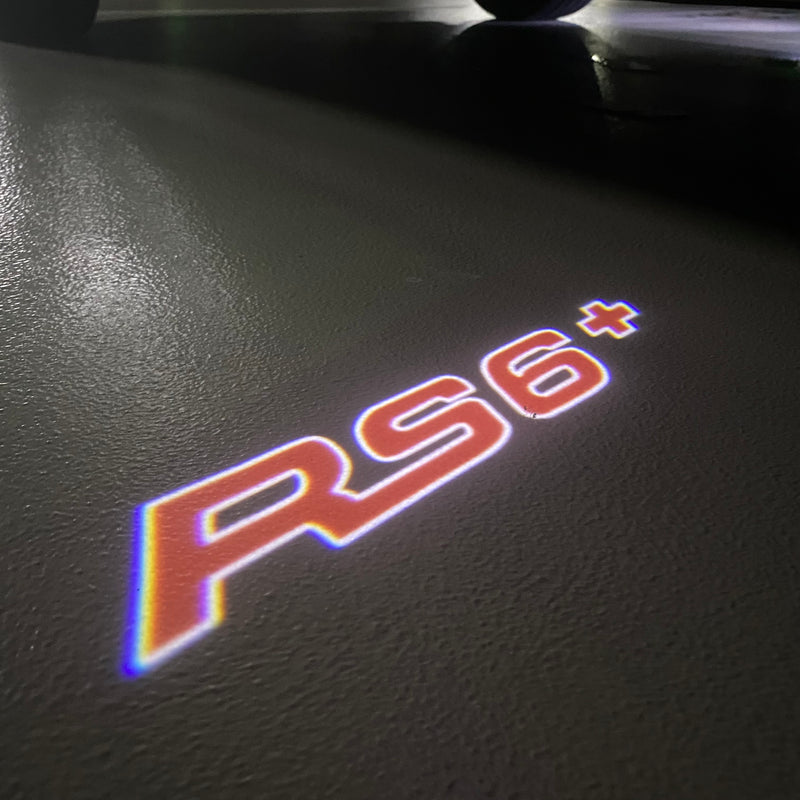 AUDI RS6 LOGO PROJECTOT LIGHTS Nr.76 (Menge 1 = 2 Logofolien /2 Türleuchten） 