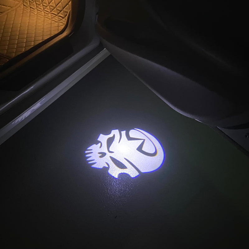 INFINITI Skull LOGO PROJECROTR LIGHTS Nr.15 (quantità 1 = 1 set/2 luci porta)