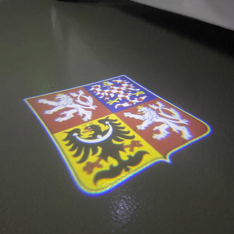 Czech Republic  Česká republika    National Flag  logo door lights (quantity 1 = 1 sets / 2 logo film /  Can replace of lights  other logos )