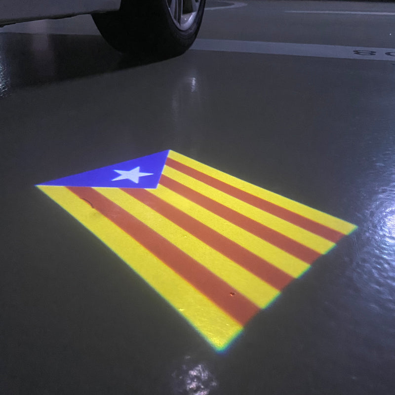 Catalan La Senyera Flag  logo (quantity 1 = 1 sets / 2 logo film /  Can replace of lights  other logos )