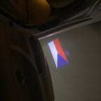 Czech Republic Česká republika  National Flag  logo door lights (quantity 1 = 1 sets / 2 logo film /  Can replace of lights  other logos )