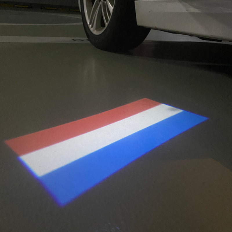 Luxembourg Großherzogtum Lëtzebuerg National Flag  logo door lights (quantity 1 = 1 sets / 2 logo film /  Can replace of lights  other logos )