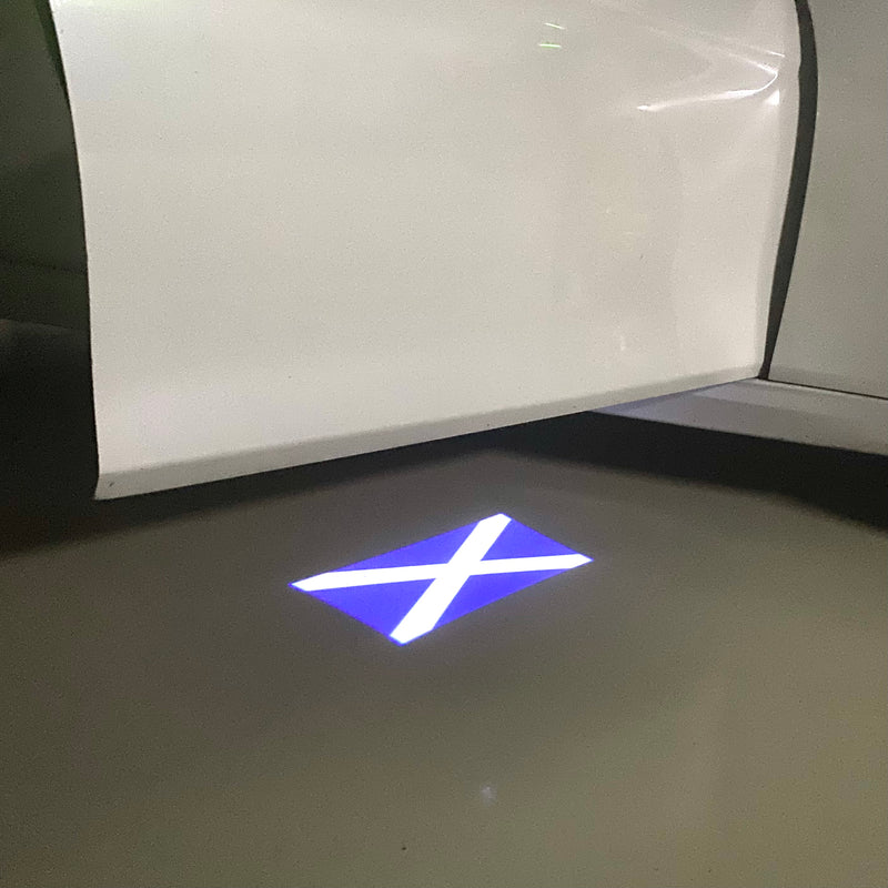 Scotland National Flag  logo door lights (quantity 1 = 1 sets / 2 logo film /  Can replace of lights  other logos )