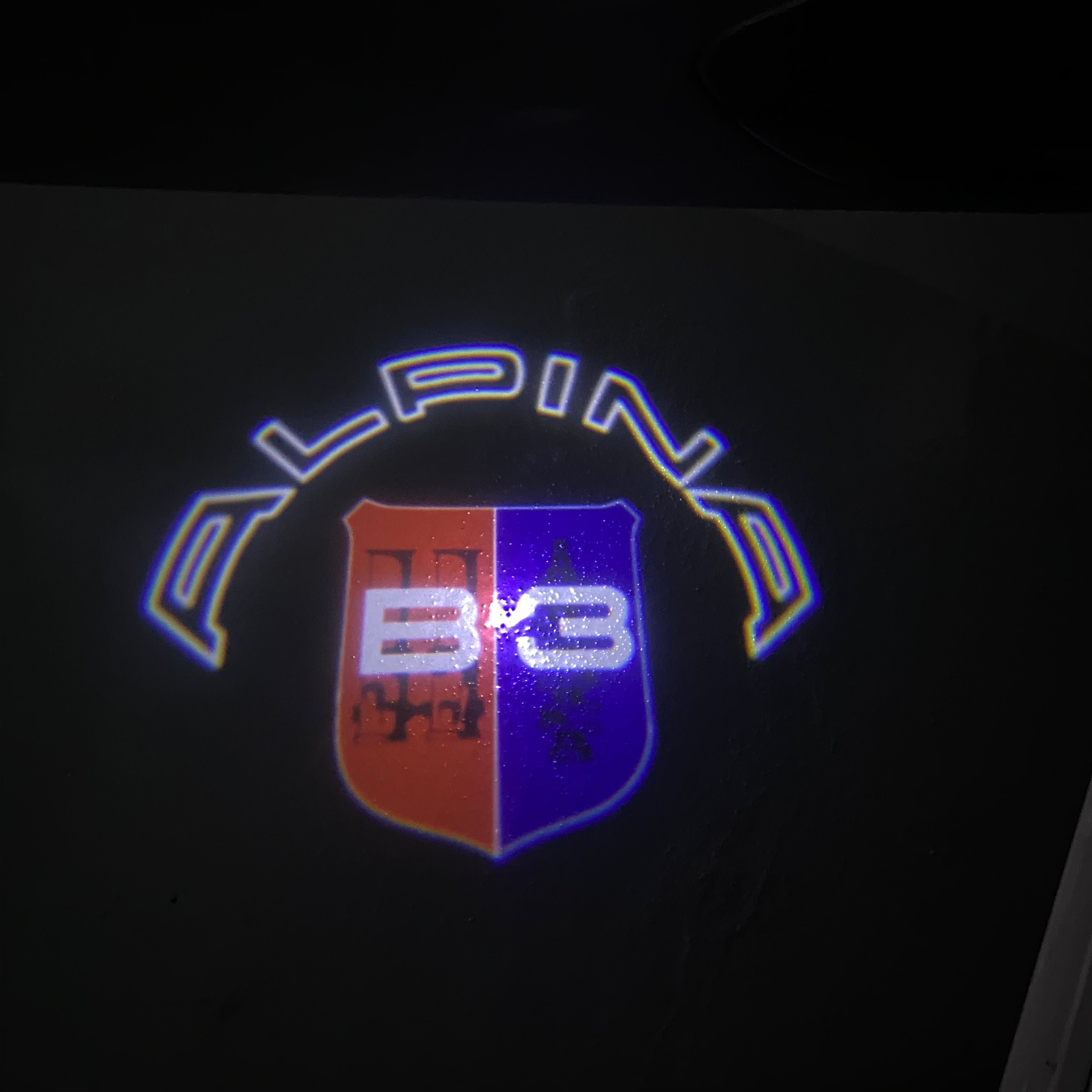 ALPINA B3 LOGO PROJECTOT LIGHTS  (quantity 1 = 1 sets/2 door lights) Nr.07A61