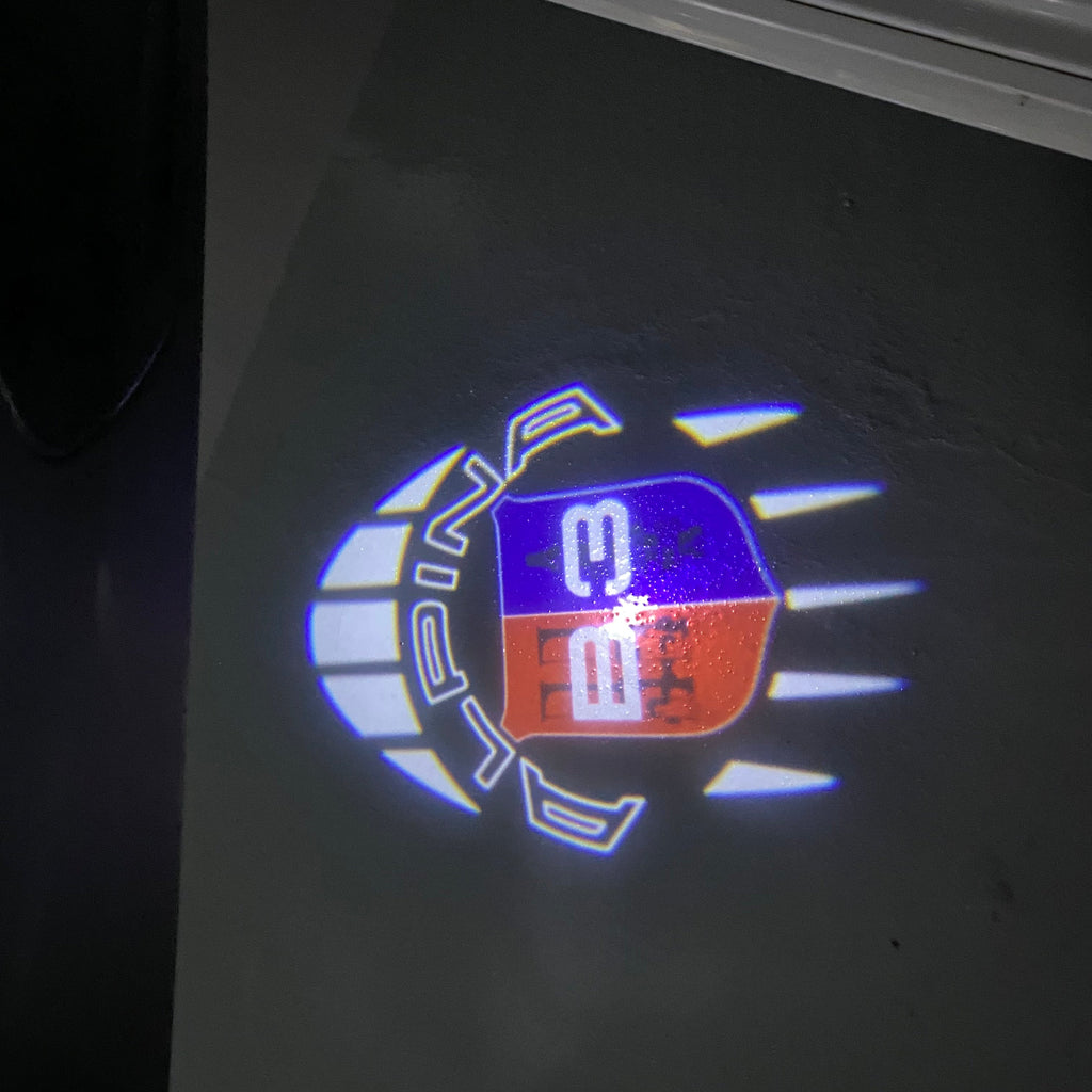 ALPINA B3 LOGO PROJECTOT LIGHTS  (quantity 1 = 1 sets/2 door lights) Nr.07A59