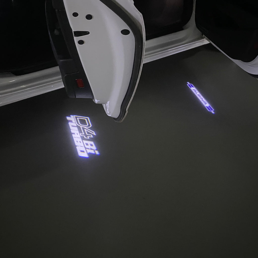 ALPINA D4  Bi TURBO LOGO PROJECTOT LIGHTS  (quantity 1 = 1 sets/2 door lights) Nr.07A48