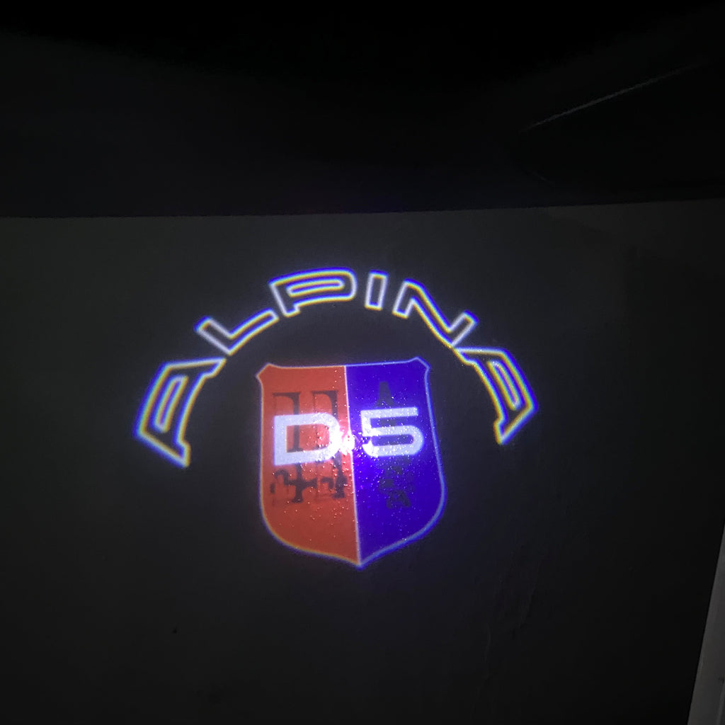 ALPINA  D5  LOGO PROJECTOT LIGHTS  (quantity 1 = 1 sets/2 door lights) Nr.07A20