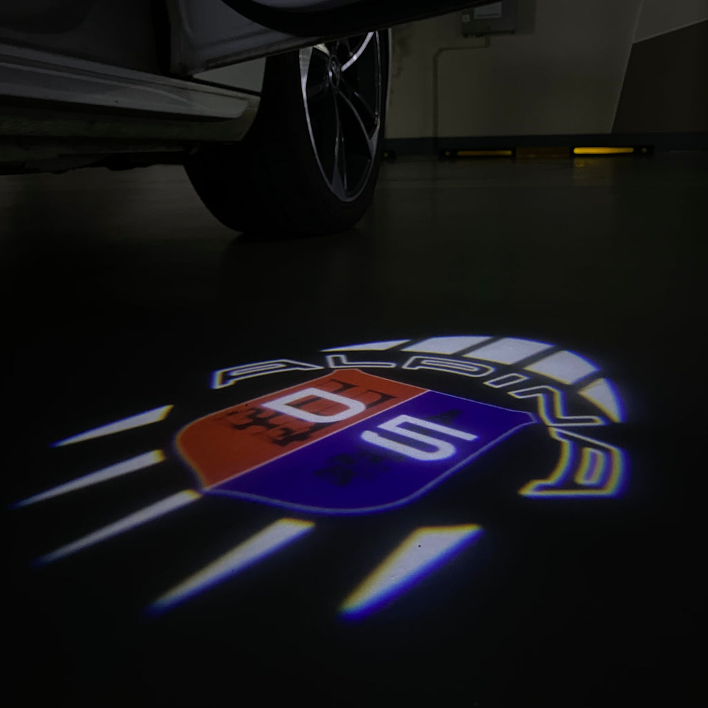 ALPINA D5 LOGO PROJECTOT LIGHTS  (quantity 1 = 1 sets/2 door lights) Nr.07A19