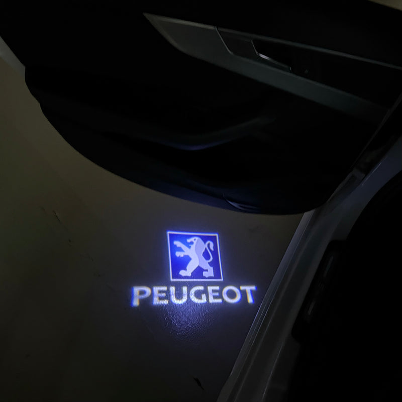 PEUGEOT ORIGINAL LOGO PROJECTOT LIGHTS    (quantity 1 = 2 Logo Films /2 door lights）Nr.30HH05