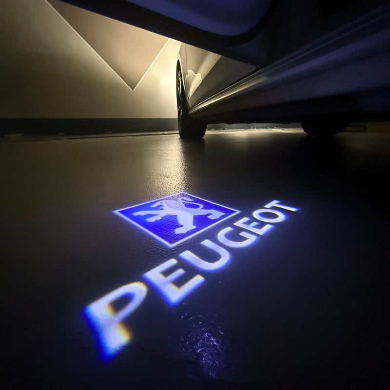 PEUGEOT ORIGINAL LOGO PROJECTOT LIGHTS    (quantity 1 = 2 Logo Films /2 door lights）Nr.30HH05