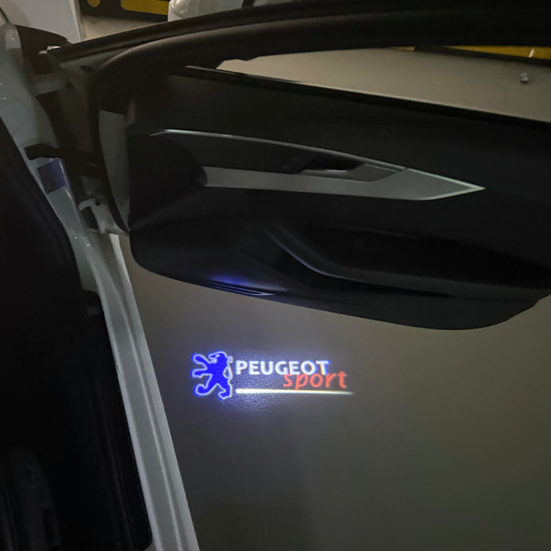 PEUGEOT SPORT  LOGO PROJECTOT LIGHTS    (quantity 1 = 2 Logo Films /2 door lights）Nr.30HH23